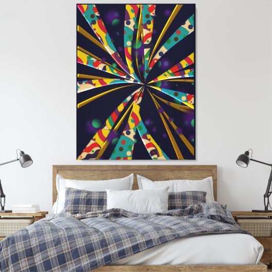 Net als zon canvas afdruk (Insitu (Slaapkamer))