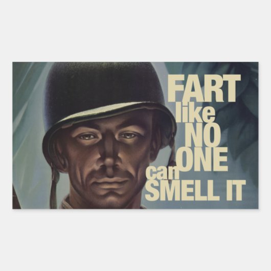 Net alsof niemand het kan ruiken. rechthoekige sticker (Voorkant)