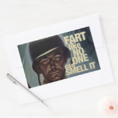 Net alsof niemand het kan ruiken. rechthoekige sticker (Envelop)