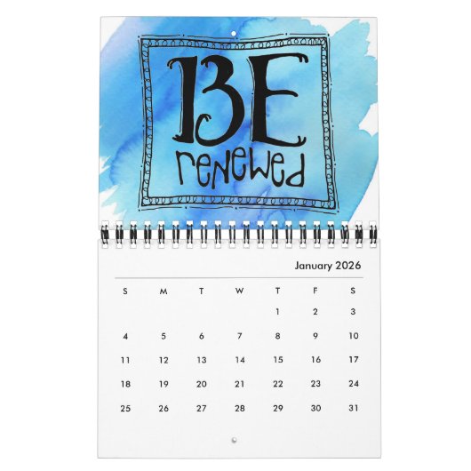 "Net be" Art Calendar, verbindend voor twee pagina Kalender (Jan 2026)