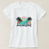 Net Beachin, Cute Summer Vacation Retro Beach Bum T-shirt (Design voorkant)