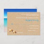 Net Beachy Wedding RSVP Sjabloon (Voorkant / Achterkant)