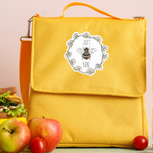 Net Bee You Floral Contour Custom-Cut Sticker