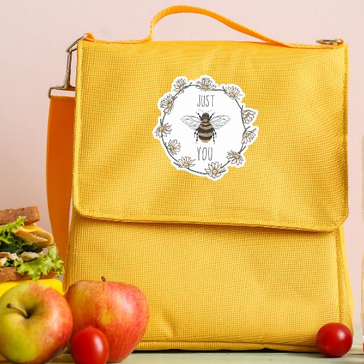 Net Bee You Floral Contour Custom-Cut Sticker