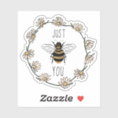 Net Bee You Floral Contour Custom-Cut Sticker (Vel)