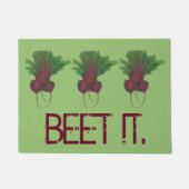 Net Beet (Beat) het grappige rode bieten Garden Ve Deurmat (Voorkant)