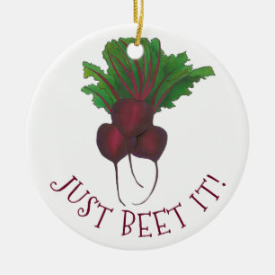 Net Beet (Beat) het grappige rode bieten Garden Ve Keramisch Ornament