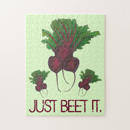 Net Beet (Beat) het grappige rode bieten Garden Ve Legpuzzel (Verticaal)