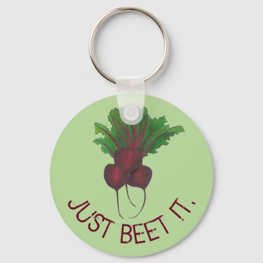 Net Beet it Red Beets Veggie Bunch Gardener Vegan Sleutelhanger (Voorkant)