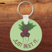 Net Beet it Red Beets Veggie Bunch Gardener Vegan Sleutelhanger (Voorkant)