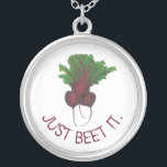 Net Beet it Red Beets Veggie Bunch Gardener Vegan Zilver Vergulden Ketting<br><div class="desc">Het ontwerp bevat een originele markeringsillustratie van een heerlijk aantal rode bietgroenten. Geweldig voor je favoriete tuinman,  chef-kok of vegetarisch voetstuk! Zie je niet wat je zoekt? Hulp nodig bij aanpassingen? Klik "contact deze ontwerper"om iets te hebben enkel voor u wordt gecreeerd!</div>