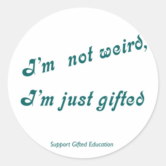 Net begaafde Sticker (Voorkant)