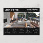 Net beursgenoteerd onroerend goed Black Real Estat Briefkaart (Voorkant)