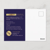 Net beursgenoteerde Navy & Gold Real Estate Market Briefkaart (Achterkant)