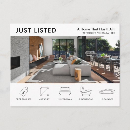 Net beursgenoteerde woning Moderne onroerend goed Briefkaart (Voorkant)