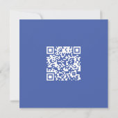 Net blauw modern QR-code Kaart (Achterkant)