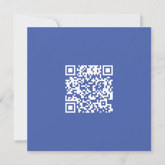 Net blauw modern QR-code Kaart (Achterkant)