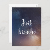 NET BREATHE - Night Sky Quote Briefkaart (Voorkant / Achterkant)