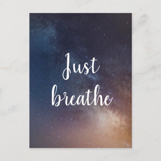 NET BREATHE - Night Sky Quote Briefkaart (Voorkant)