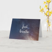 NET BREATHE - Night Sky Quote Kaart (Gele Bloem)
