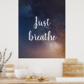 NET BREATHE - Night Sky Quote Poster (Keuken)