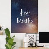 NET BREATHE - Night Sky Quote Poster (Thuiskantoor)