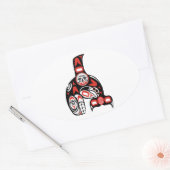 NET BUITEN DE KUST OVALE STICKER (Envelop)