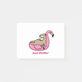NET CHILLIN' - Lazy Sloth & Pink Flamingo Post-it® Notes (Voorkant)