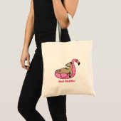 NET CHILLIN' - Lazy Sloth & Pink Flamingo Tote Bag (Voorkant (product))