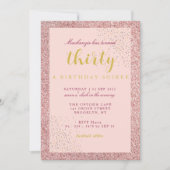 Net dertig roze glitters een verjaardag soiree gew kaart (Voorkant)