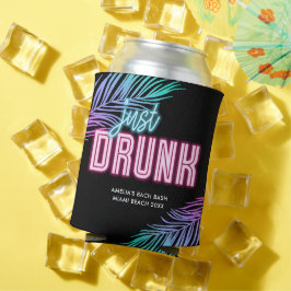 Net Drink Neon Blue & Pink Tropical Bach Blikjeskoeler