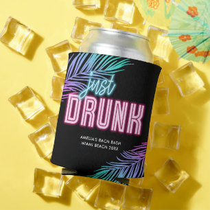 Net Drink Neon Blue & Pink Tropical Bach Blikjeskoeler