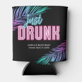 Net Drink Neon Blue & Pink Tropical Bach Blikjeskoeler (Voorkant)
