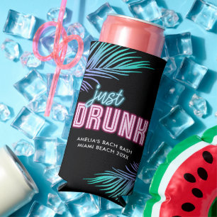 Net Drink Neon Blue & Pink Tropical Bach Seltzer Blikjeskoeler