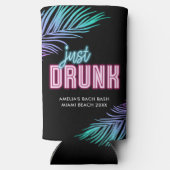 Net Drink Neon Blue & Pink Tropical Bach Seltzer Blikjeskoeler (Achterkant)