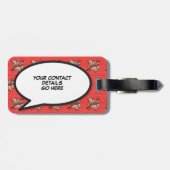 NET ECHT GETROUWD Uw Bericht Spraakballon Fun Retr Bagagelabel (Achterkant horizontaal)