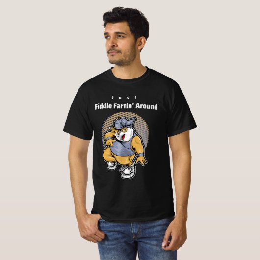 Net Fiddle Fartin rond T-shirt (Voorkant volledig)