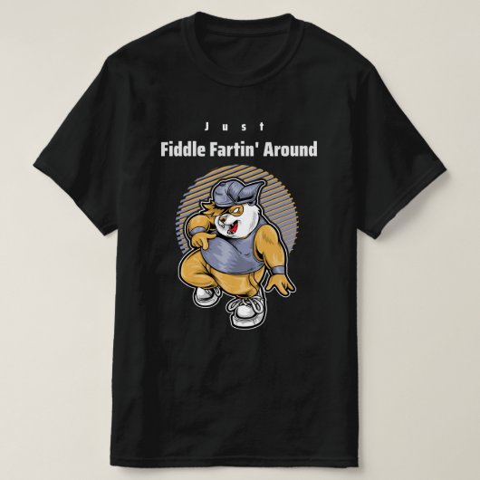 Net Fiddle Fartin rond T-shirt (Design voorkant)