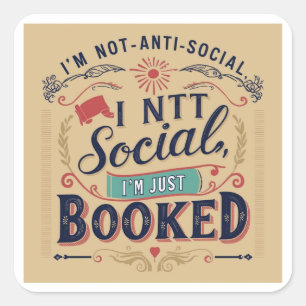 Net geboekt Sticker