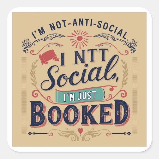 Net geboekt Sticker (Voorkant)