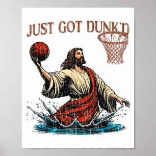 Net Gedonderd Grappige Doop Jezus Christelijke Man Poster
