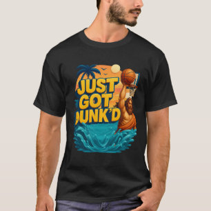 Net Gedopt Funny Doop Jezus Speelt Basketbal T-shirt