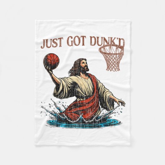 Net Gedunkerd Grappige Doop Jezus Christelijke Man Fleece Deken (Voorkant)