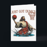 Net Gedunkt Grappige Doop Jezus Christelijke Mand Kaart<br><div class="desc">Net Gedunkt Grappige Doop Jezus Christelijke Basketbal</div>