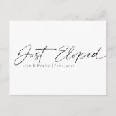 Net geëlimineerd Elegant Script Minimal aankondigi Briefkaart (Voorkant)