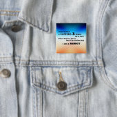 Net gefaald een CAPTCHA 3 keer... Vierkante Button 5,1 Cm (In situ)