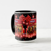 Net gehaakte koffie Mok (Voorkant links)