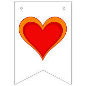NET GEHUWD - hart liefde ontwerp 1 Vlaggetjes (Eerste vlag)