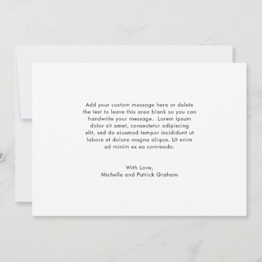 Net gehuwde Elegant Script Photo Elopement Aankondiging (Achterkant)