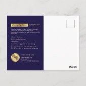 Net genoteerd eigendom marine en goud vastgoed mar briefkaart (Achterkant)